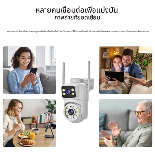 cctv wifi ICSEE-Q13 เลนส์คู่ HD 4K การติดตามการเคลื่อนไหว คืนวิสัยทัศน์อินฟราเรด, IP66 กันน้ำ