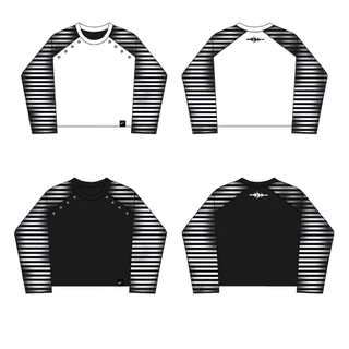 22wrldwidee No Direction Raglan เสื้อแขนยาวราแกลนพ่นสีดำ ผ้าคอตตอน 270GSM ใส่แล้วโครตเท่ห์ (OC183)