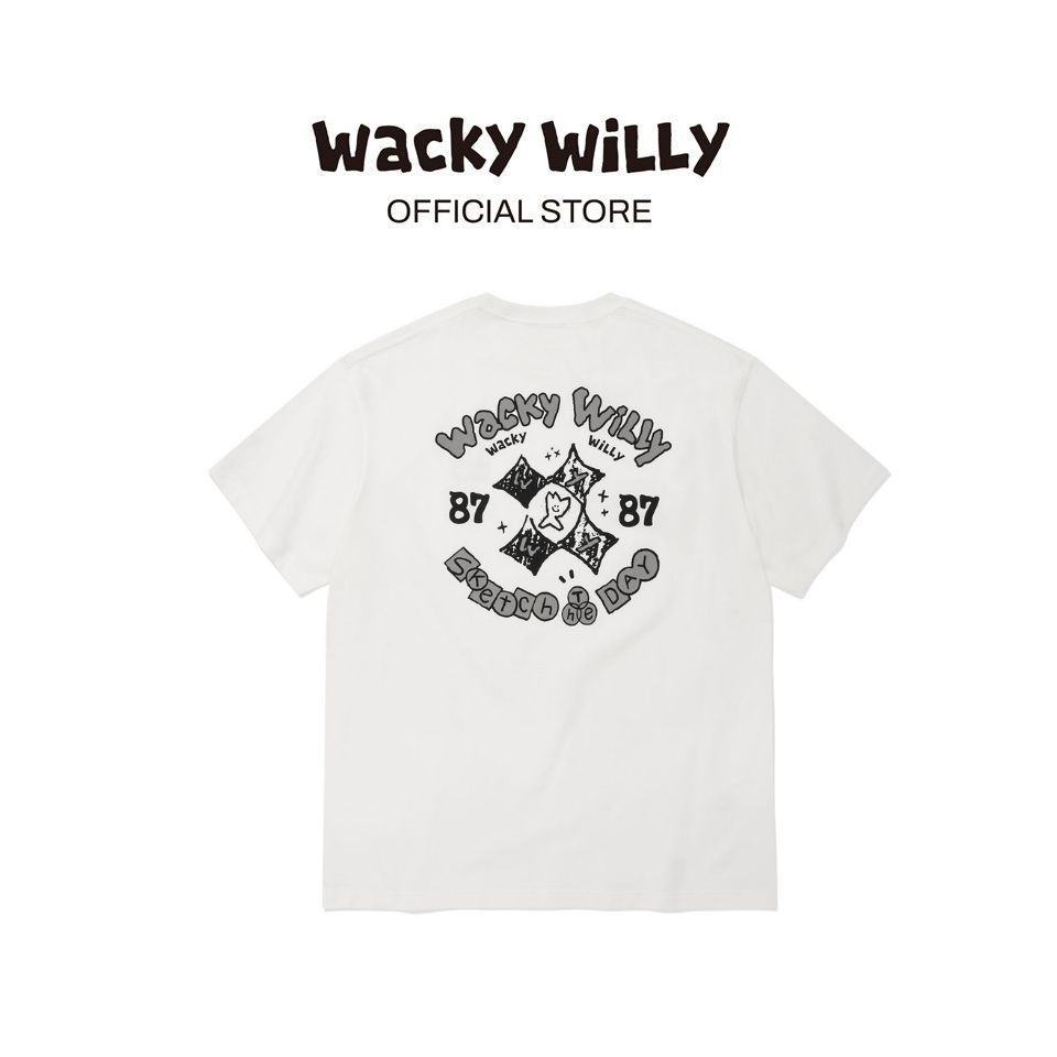 WACKY WILLY เสื้อยืดรุ่น WYWY SKETCH SHORT SLEEVE T SHIRTS WHITE Unisex (80542SWYSSU_U6WHXX)