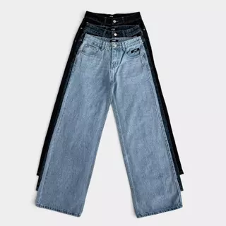 Atipashop - Easton Straight Jeans (#A059) | กางเกงยีนส์เอวต่ำ ทรงขาตรง ดีไซน์เรียบคลาสสิก