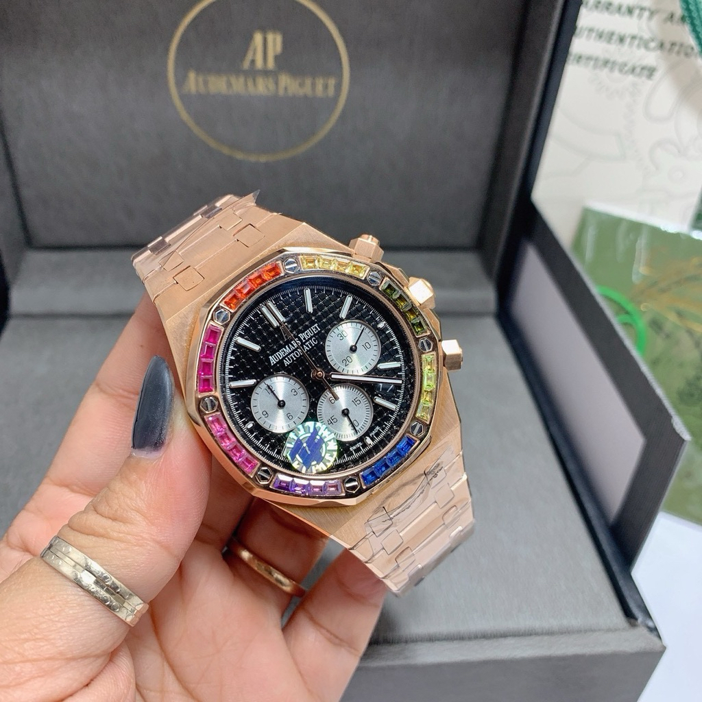 (AP) Royal Oak Offshore Chronograph ขนาด 43mm รุ่นตัวเรือน Rose Gold
