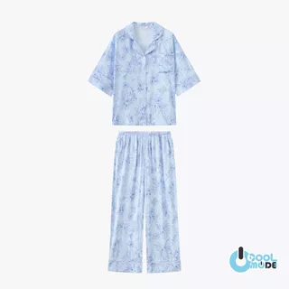 MUSLIN Blue Wish - Silk Satin Pajamas [Mother Day collection]
