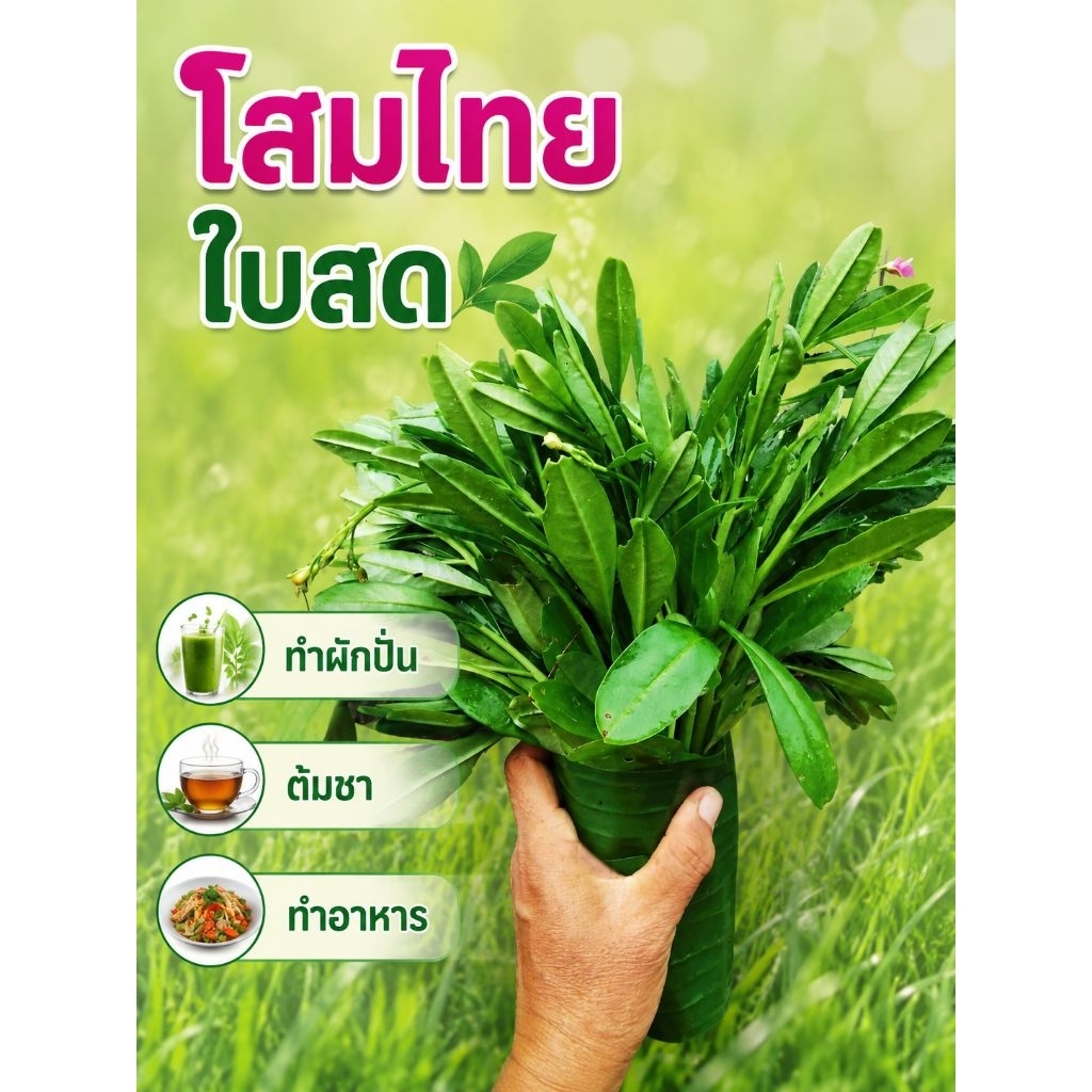 โสมไทยใบสด​ ขนาด​ 500​ กรัม