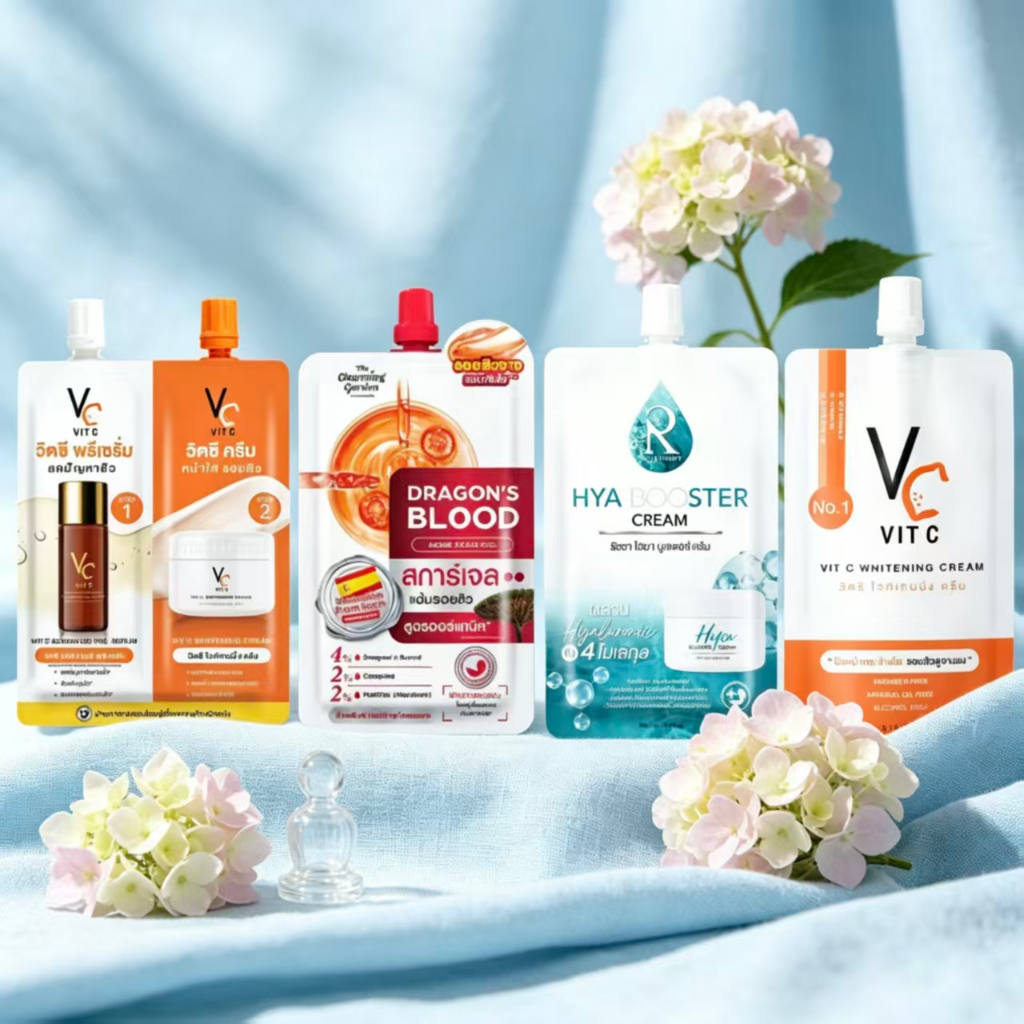 VC cream Vit C Whitening Cream รัชชา RATCHA วิตซี ไวท์เทนนิ่ง เจลบำรุงผิวหน้า Dragon's Blood Acne Scar ครีม 7 กรัม