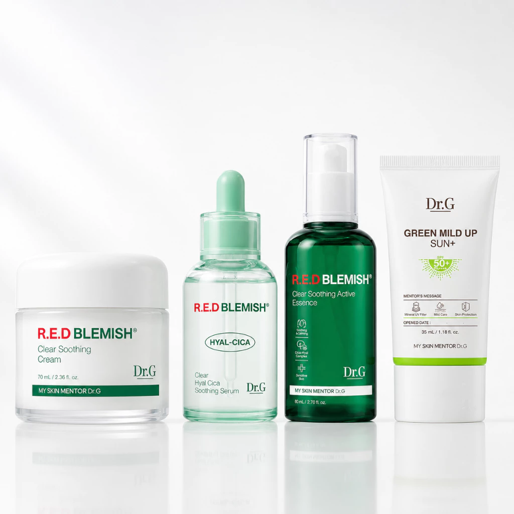 Dr.G R.E.D Blemish Clear Soothing Cream 70 ml / Blemish Clear Hyal-Cica Soothing Serum 50 ml