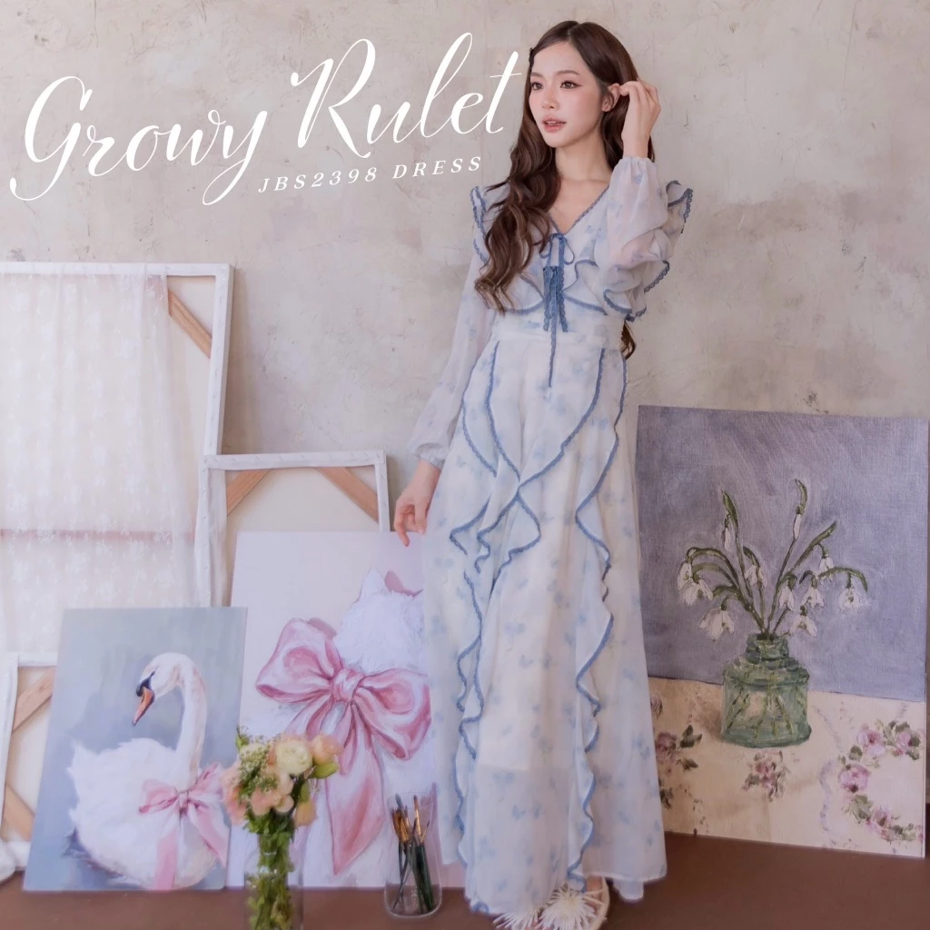 #JBS2398 Growy Rulet Dress Joobs studio