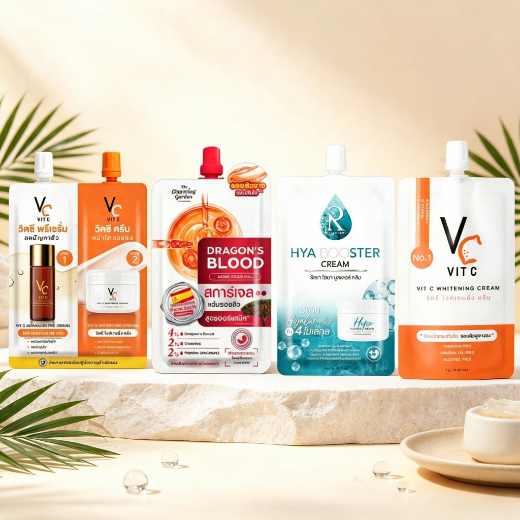 VC cream Vit C Whitening Cream รัชชา RATCHA วิตซี ไวท์เทนนิ่ง เจลบำรุงผิวหน้า Dragon's Blood Acne Scar ครีม 7 กรัม