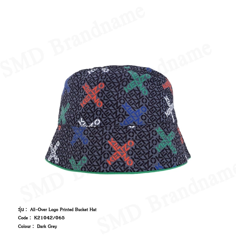 Kenzo หมวกบักเก็ต รุ่น All-Over Logo Print Bucket Hat Code: K21042 065