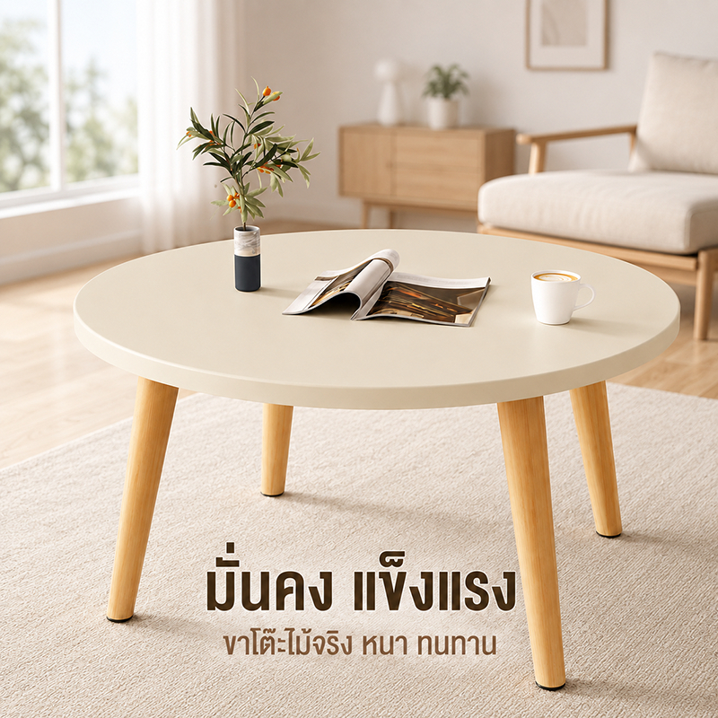โต๊ะกลาง โต๊ะกาแฟ โต๊ะกลมมินิมอล 30*40/40*50cm ของแต่งบ้าน มินิมอล side table ห้องนอน สีขาว ห้องนั่งเล่น