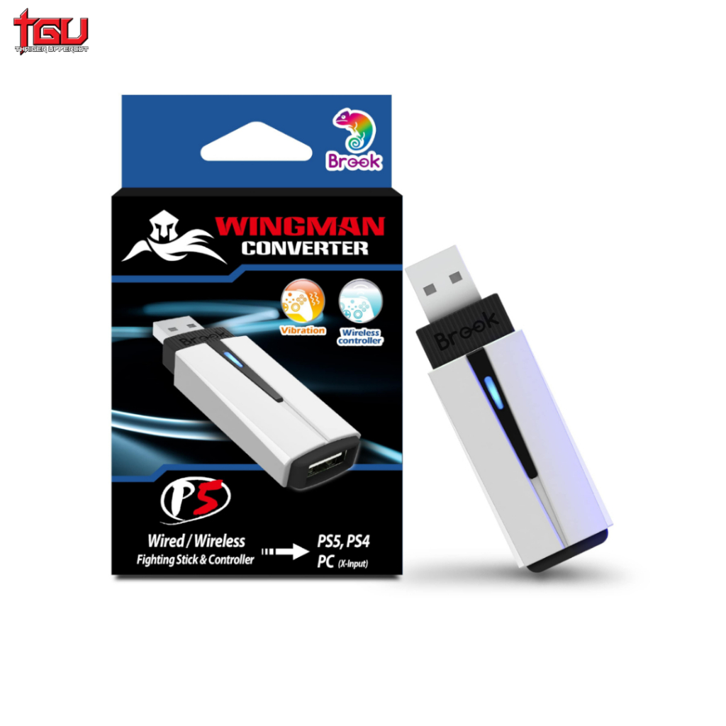 Brook Wingman P5 Controller Adapter (Converter สำหรับแปลงจอยให้เล่นบน PS5/PS4/PC (X-Input) ได้) รองรับ Wireless