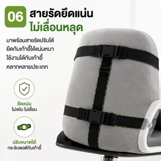 🌸หนาขึ้น 5🌞เบาะรองนั่ง เบาะรองหลัง หนานุ่มนั่ง 40*34CM /41*35CM เบาะนั่ง พนักพิง รองหลัง รองนั่งเบาะรองนั่งเมมโมรี่โฟม
