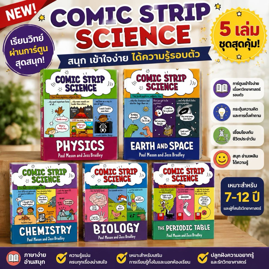 Comic Strip Science adventure Comic Strip History of Science การ์ตูนวิทยาศาสตร์สำหรับเด็ก การ์ตูนช่อ