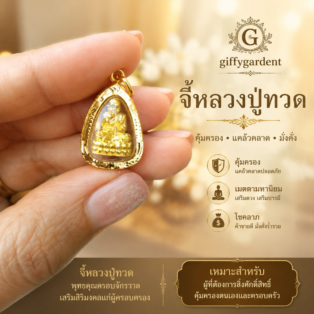 จี้พระศักดิ์สิทธิ์ S7 กรอบทอง ขนาด1.5×2cm. เหมาะกับสร้อยคอ 2สลึงถึง 1 บ. เสริมสิริมงคล ค้าขายร่ำรวย