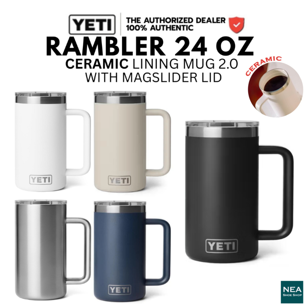 YETI RAMBLER 24 OZ CERAMIC LINING MUG 2.0 WITH MAGSLIDER LID แก้วเก็บอุณหภูมิ เยติ ลิขสิทธิ์แท้
