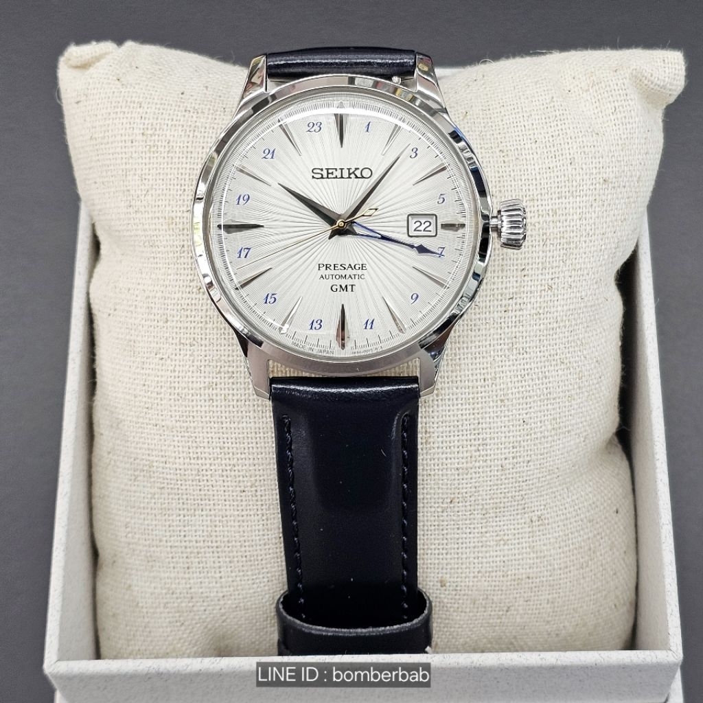 นาฬิกา seiko presage cocktail time gmt silver bullet SEIKO PRESAGE COXKTAIL TIME GMT SILVER BULLET s