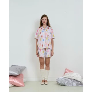 Jelly bunny summer set แขนสั้น ขาสั้น ชุดนอนโนบรา Call it a day