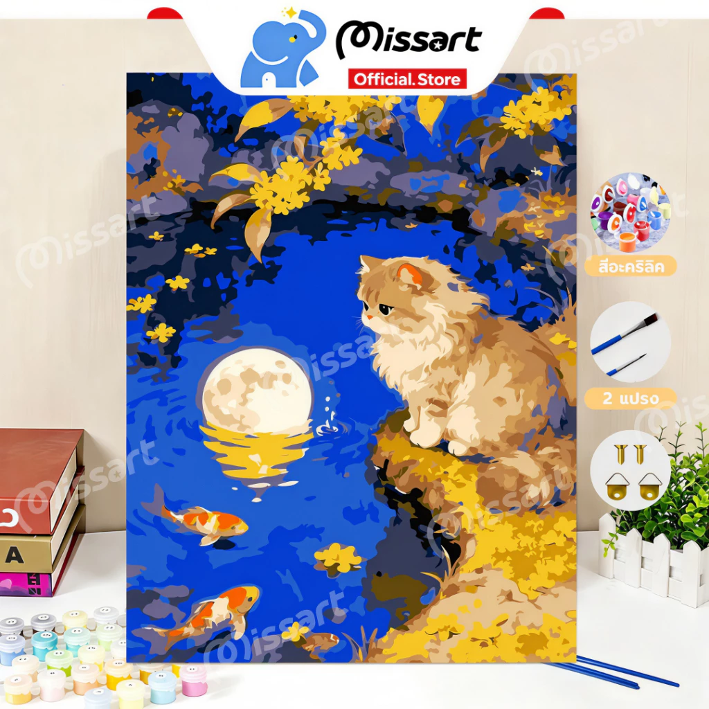สีน้ำมันดิจิตอลระบายสีตามตัวเลข30X40cm ผ้าใบกรอบ ภาพวาดตกแต่งบ้าน ภาพวาดผนัง ภาพวาดตกแต่งอะคริลิกDIYของขวัญวันเกิดให้แฟน