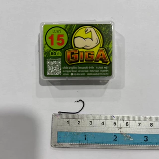 ตัวเบ็ดตกปลา GIGA (กิก้า) แท้ 100% เหล็กไฮคาร์บอน แข็ง ทนทาน เกสรคมกริบ วัดติดเน้นๆ งานหน้าดิน สปิ๋ว