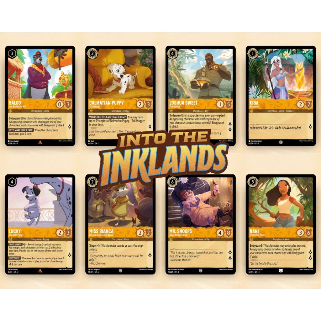 [แยกใบสีเหลือง NON-FOIL Set 3 พร้อมส่ง EN] NO. 1-34 Disney Lorcana Inklands