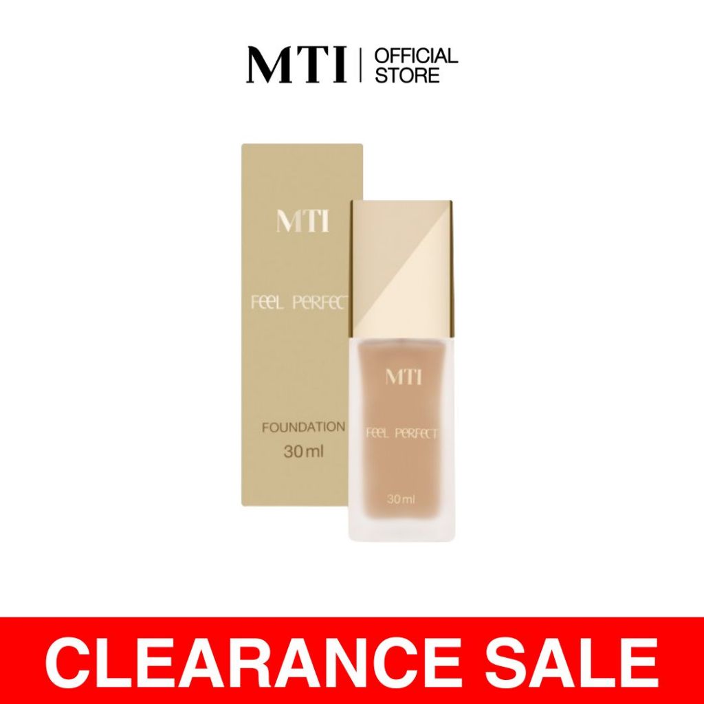 (สินค้าเคลียร์แรนซ์) MTI Feel Perfect รองพื้นเนื้อลิควิค เกลี่ยง่าย ปกปิดเรียบเนียน กันน้ำกันเหงื่อ ขนาด 30 มล. 6CUFG4