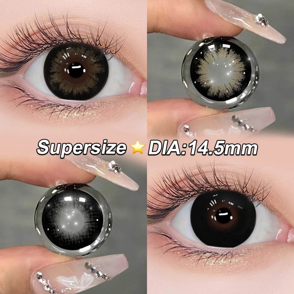 Magister & Realcon คอนแทคเลนส์ Big Eyes บิ๊กอาย น้ำตาล คอนแทคเลนส์สีดำ ค่าสายตาปกติ Doll Eyes contact lenses