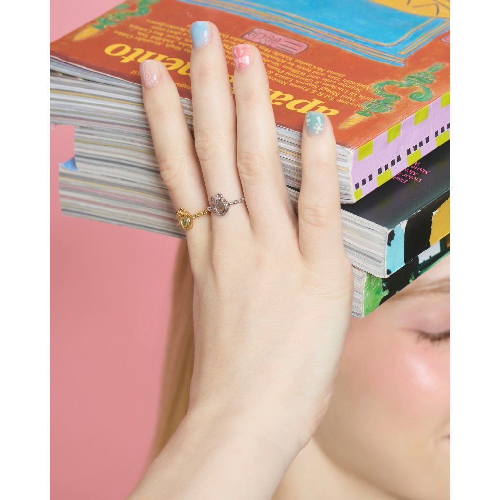 YVIS Heirloom Brass Ring - Casa Collection (สลักได้ 1 ตัวอักษร โน๊ตแจ้งหมายเหตุได้เลย)