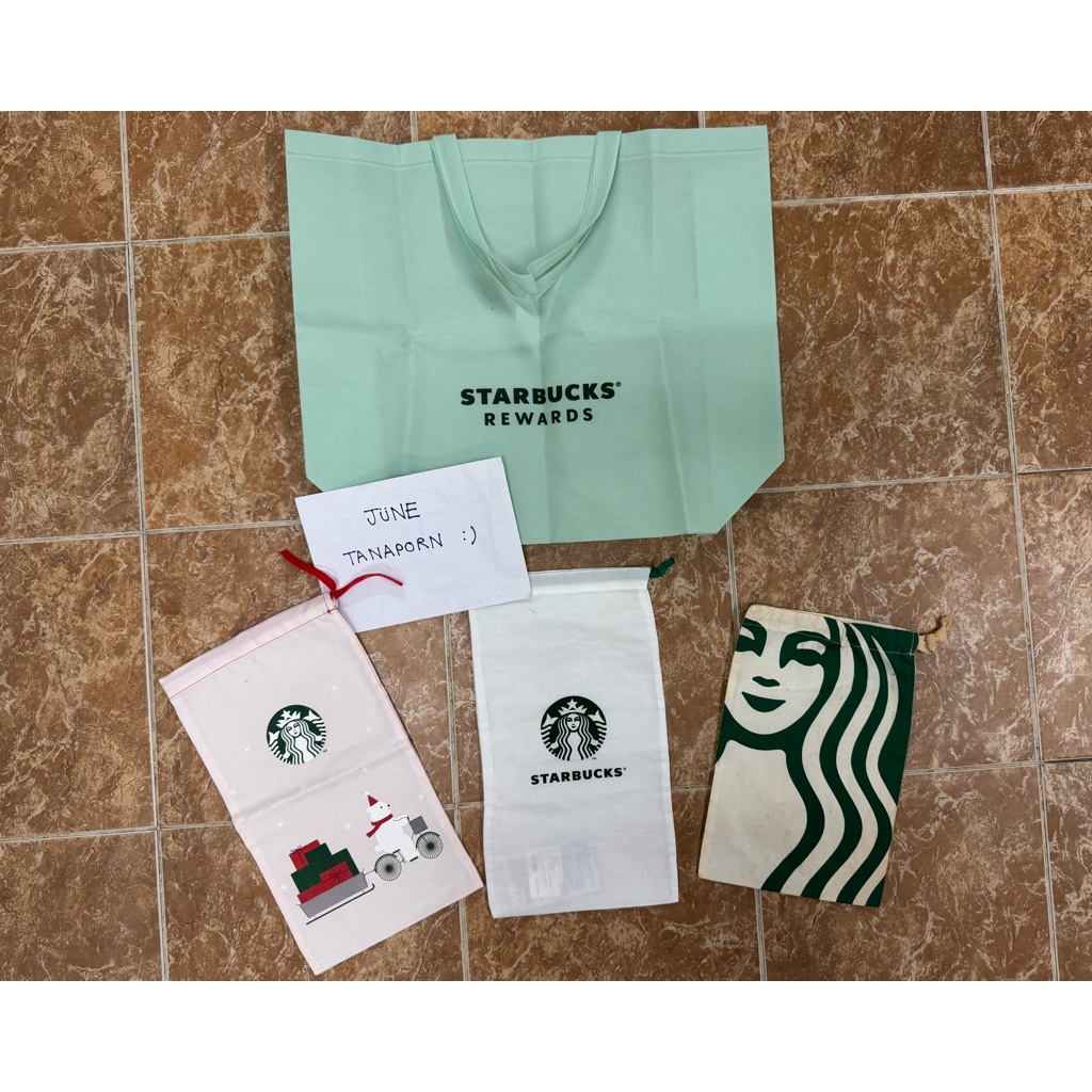 ถุงผ้าใส่ขวดน้ำสตาร์บัค ของแท้ 100% จากช็อปไทย
