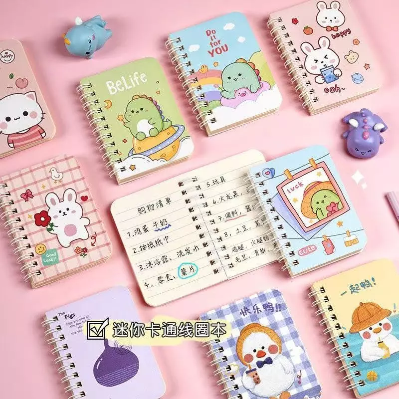 💐DIY💐 สมุดโน๊ตการ์ตูนขนาดเล็ก A7 สมุดจด สมุดบันทึก มีเส้น ลวดลายน่ารัก ของขวัญ ปัจฉิม