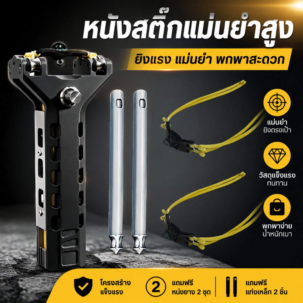 หนังสติ๊ก G4 หนังสติ๊กแบบโมดูลาร์ โครงโลหะโปร่ง น้ำหนักเบา จับถนัดมือ สำหรับกิจกรรมกลางแจ้ง