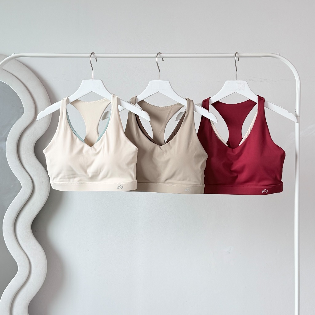 Planky Sports bra ( ผ142) ชุดโยคะ บราทรงสวยผ้ากระชับใส่สบาย ฟิตเนส บราออกกำลังกายผู้หญิง
