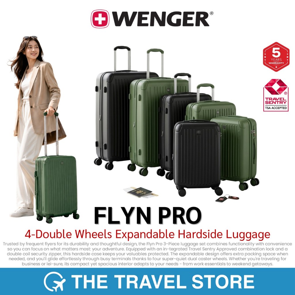 Wenger FLYN PRO | 4-Double Wheels Expandable Hardside Luggage กระเป๋าเดินทาง