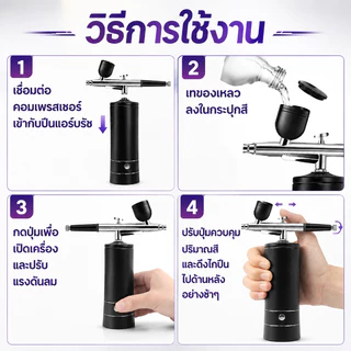 Cordless Airbrush Paint Tool เครื่องพ่นสารเคมีนาโน เครื่องพ่นสเปรย์ออกซิเจนนาโน ชุดแอร์บรัช Oxygen Injectorอเนกประสงค์
