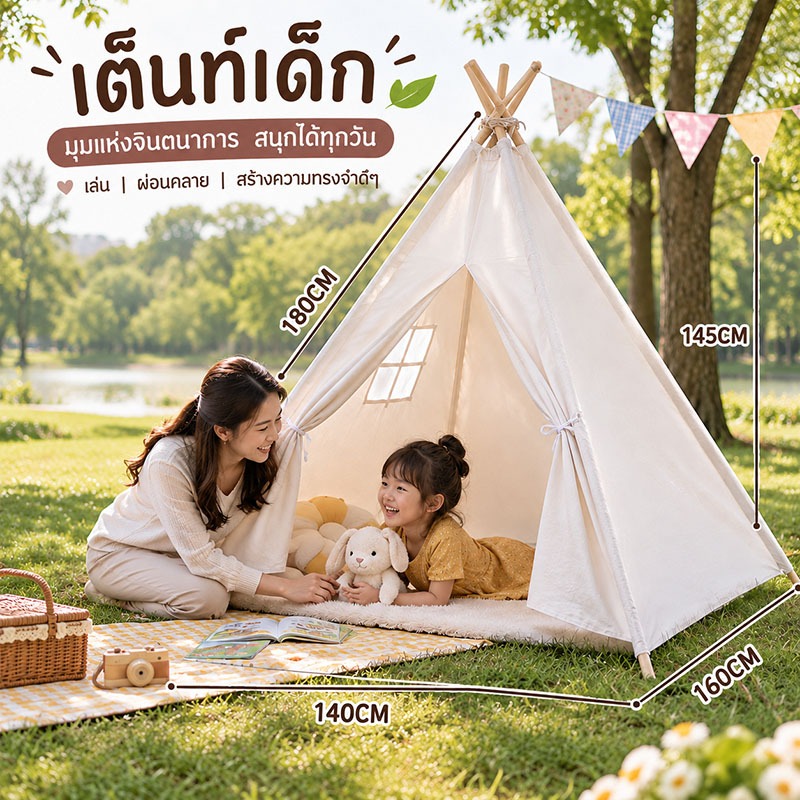 เต็นท์เด็ก บ้านเด็ก​ กระโจมเด็ก​ ของขวัญเด็กสำหรับเสริมสร้างจินตนาการ Tent Kid Play Tent ​Castle Pla