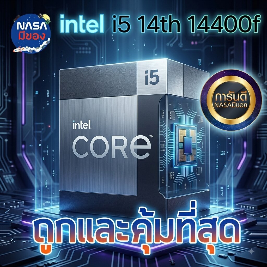 CPU (ซีพียู) INTEL CORE I5-14400F - 10C 16T 4.7GHz (INTEL SOCKET 1700) ถูกและคุ้มที่สุด ของใหม่ ประก