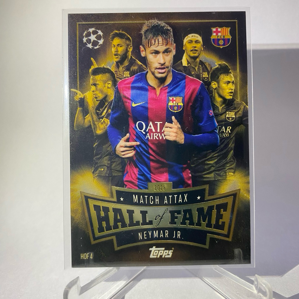 การ์ดนักฟุตบอล NEYMAR JR., BARCELONA, HALL OF FAME, MATCH ATTAX, TOPPS 2025