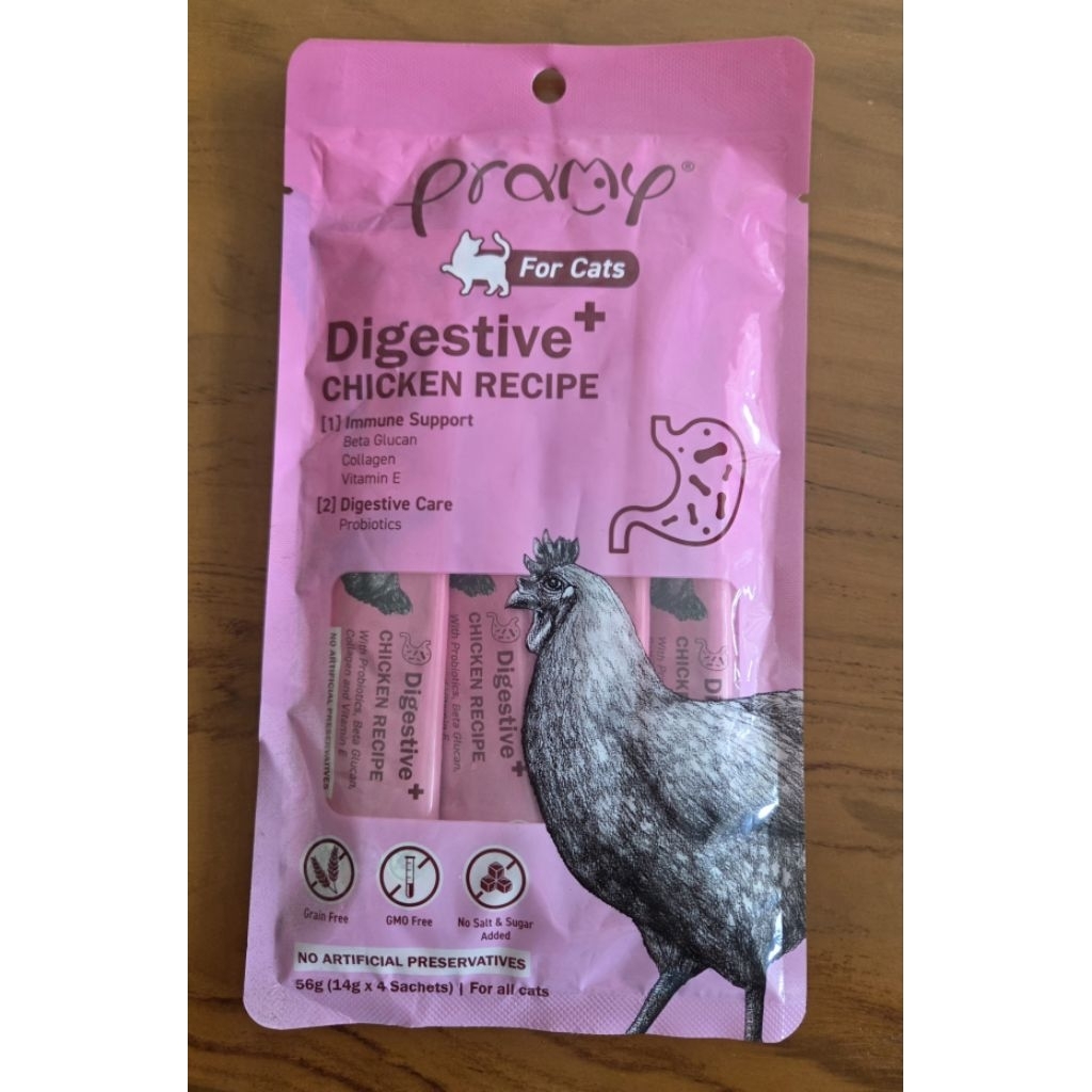 ขนมแมวเลีย Pramy Digestive Chicken Recipe