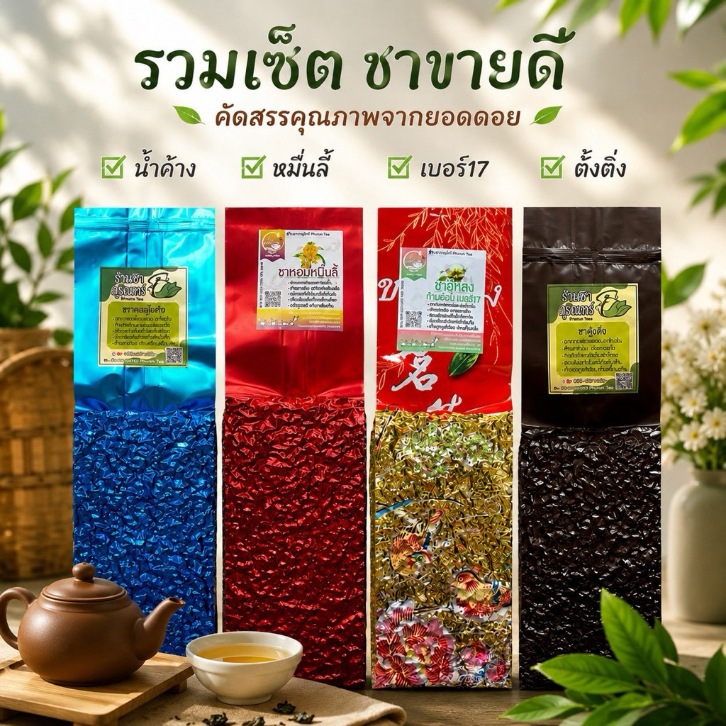 เซ็ตชาขายดี  ** 4ชนิด**