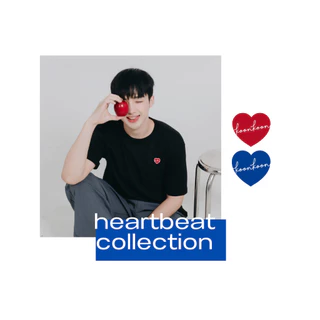 KOON KOON เสื้อยืด รุ่น HEARTBEAT ทรงโอเวอร์ไซส์ ไหล่ตกแบบพอดีไซส์ ใส่ได้ทุกวัน
