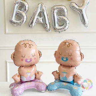 ลูกโป่งวันเกิด Baby Shower - Gender Reveal - ฟอยล์ Happy Birthday ป้าย Welcome Baby Boy Girl เฉลยเพศ 👶
