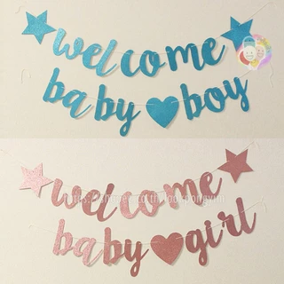ลูกโป่งวันเกิด Baby Shower - Gender Reveal - ฟอยล์ Happy Birthday ป้าย Welcome Baby Boy Girl เฉลยเพศ 👶