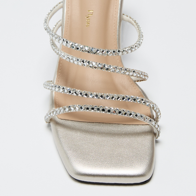 Flynn - Evening Heels รองเท้าส้นสูง 2.5 นิ้ว ดีเทลคริสตัล ไม่สบาย ไม่เมื่อย (รองเท้าออกงาน, รองเท้าง