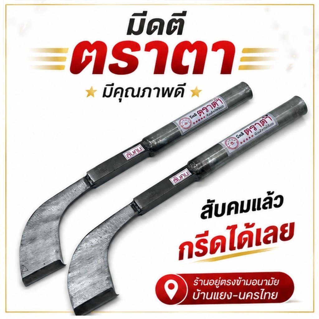 มีดกรีดยาง มีดตัดยาง มีดตีใบกบ ตรา ตา ลับคมแล้ว ใบมีดกว้าง ใช้ได้นาน ด้ามมาตราฐาน ของแท้เเน่นอน มี 2 องศา ให้เลือก