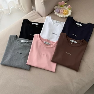 SISSY : เสื้อยืดคอกลมแขนสั้น (S–L) ทรงเบสิคปักโลโก้มินิมอล ใส่สบาย ใส่ได้ทุกวัน