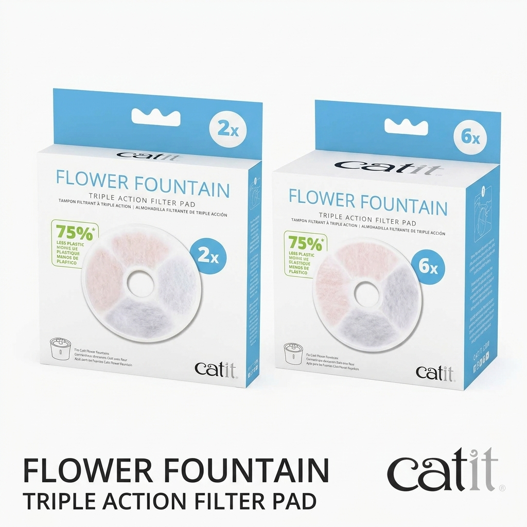 Catit Flower Fountain - Triple Action Filter Pad (ไส้กรองน้ำพุแมว )