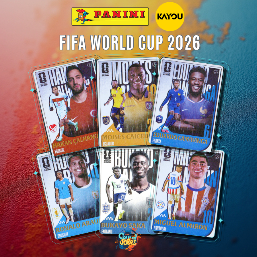 SET : Panini x Kayou Fifa World Cup 2026 - Saka, Caicedo, Almiron,Torres, Camvinga, Reijnders, Calha