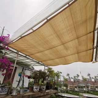ม่านบังตาตาข่ายพรางแสง สีเบจแบบหนาพิเศษ ทนทานสูง ปกป้องความเป็นส่วนตัว กันแดด UV สำหรับระเบียงและสวน