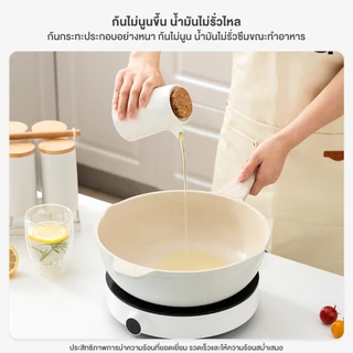 Simplus X INSSA ชุดหม้อและกระทะเคลือบหินไมฟาน ไม่ติด กระทะทอด หม้อทรงลึก ใช้กับเตาแม่เหล็ก ปลอด PFOA GUOJ011
