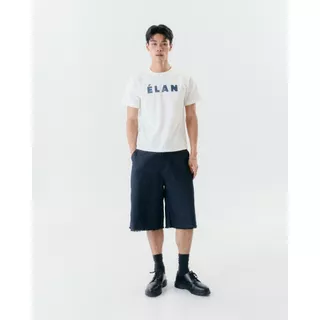 STUDIO UNKNOWN - (UNISEX) ÉLAN Regular Typo Regular T-shirt เสื้อยืดคอกลมสกรีนลาย Typography