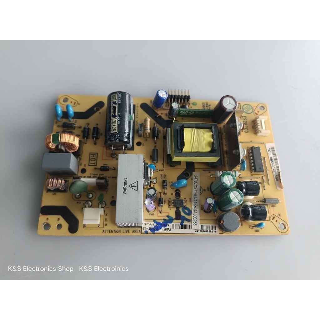 Power Supply TCL รุ่น LED24T3200 พาร์ท ES282C0 พาร์ท SHG4202A-101H อะไหล่แท้ /ของถอดมือสอง รับประกัน