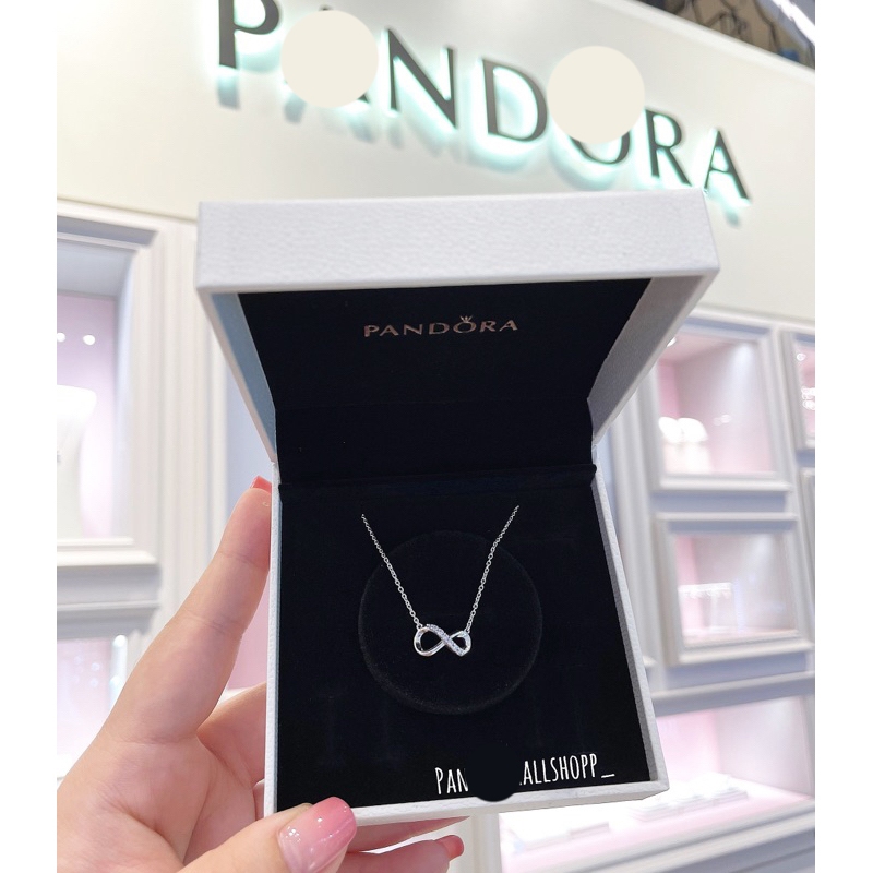 (ของแท้100%) Sparkling Infinity Collier Necklace สร้อยคอ อินฟินิตี้ ยาว50cm.